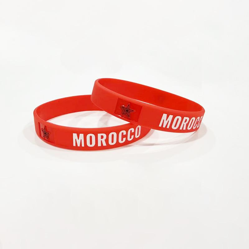 Football World Cup Bracelet Argentina France Brazil Netherlands United States Portugal Italy Flag Silicone Bracelet