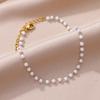 Anklets for Women Artificial Pearl Stainless Steel Chain Anklet Summer Beach Accessories Foot Leg Bracelets Decoration Jewelry