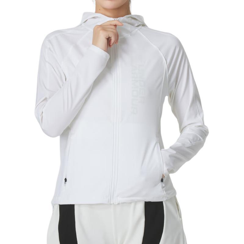 Under Armour Outdoor Casual Sports Long Sleeve Jacket Women Jacket White 1361384-100