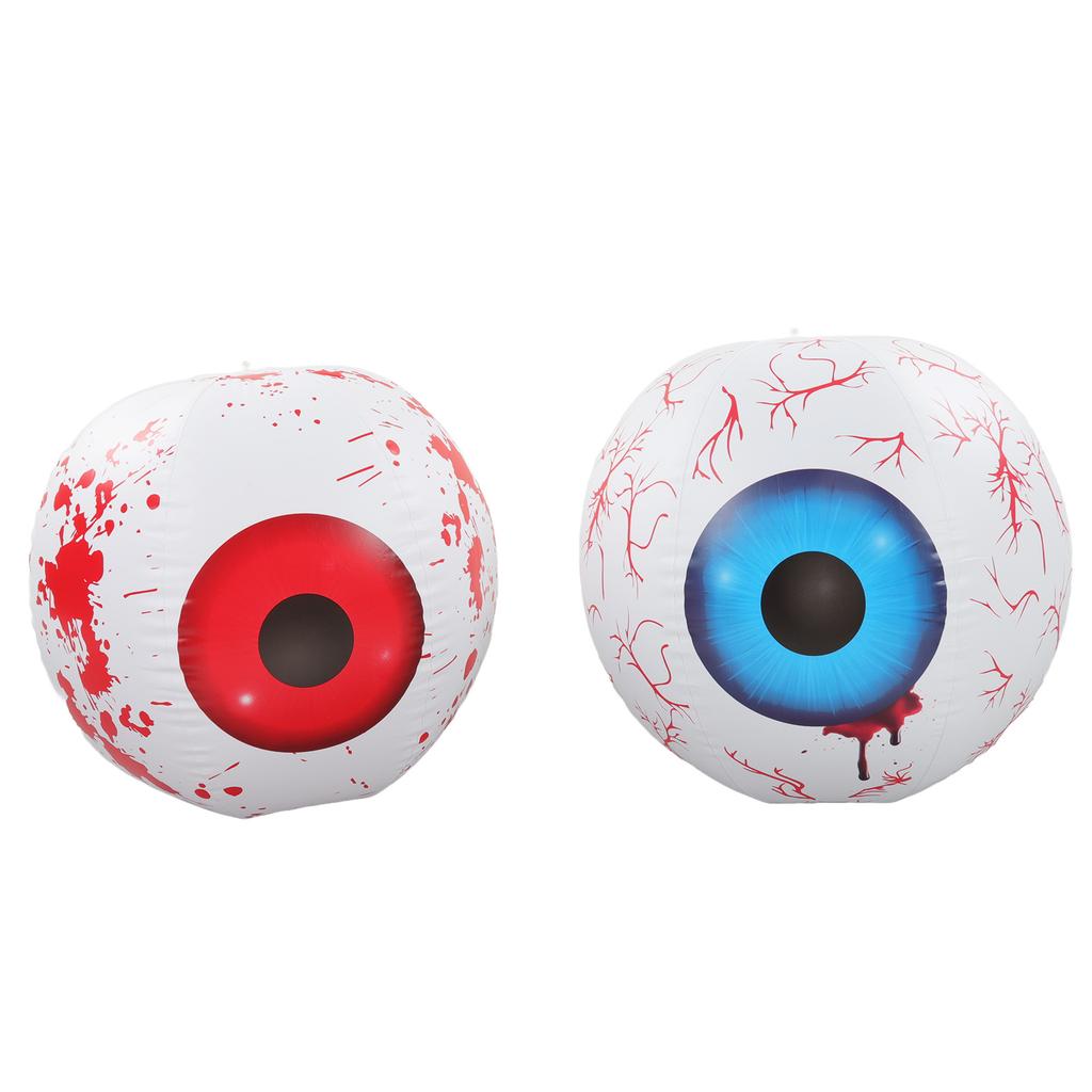 2PCS Terror Inflatable Decoration with 12 Color Adjustable LED Inflatable Eyeball Lamp For
