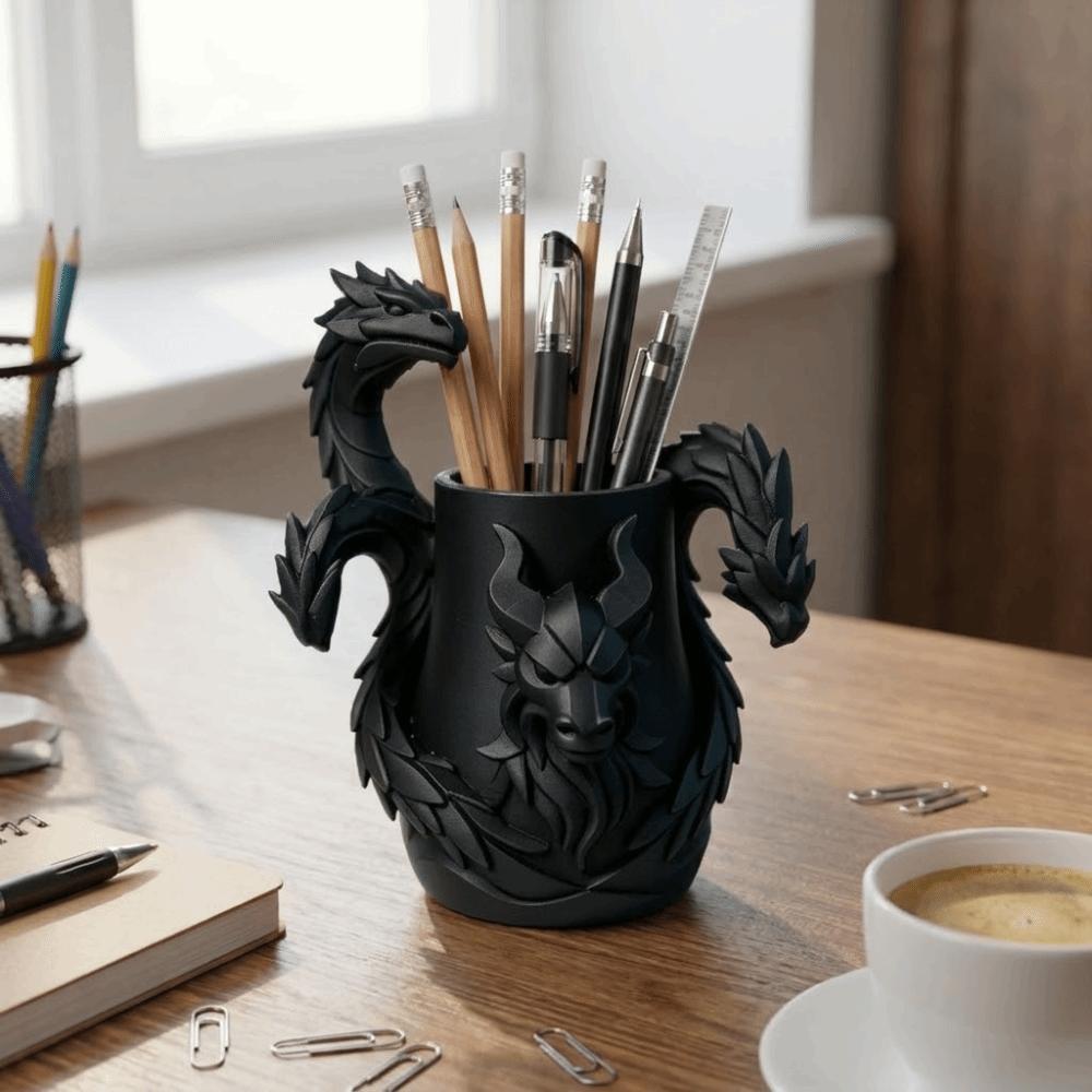 Multi-Functional 3D Printed Dragon Pen Holder Dragon-Shaped Pen Holder  Study Room