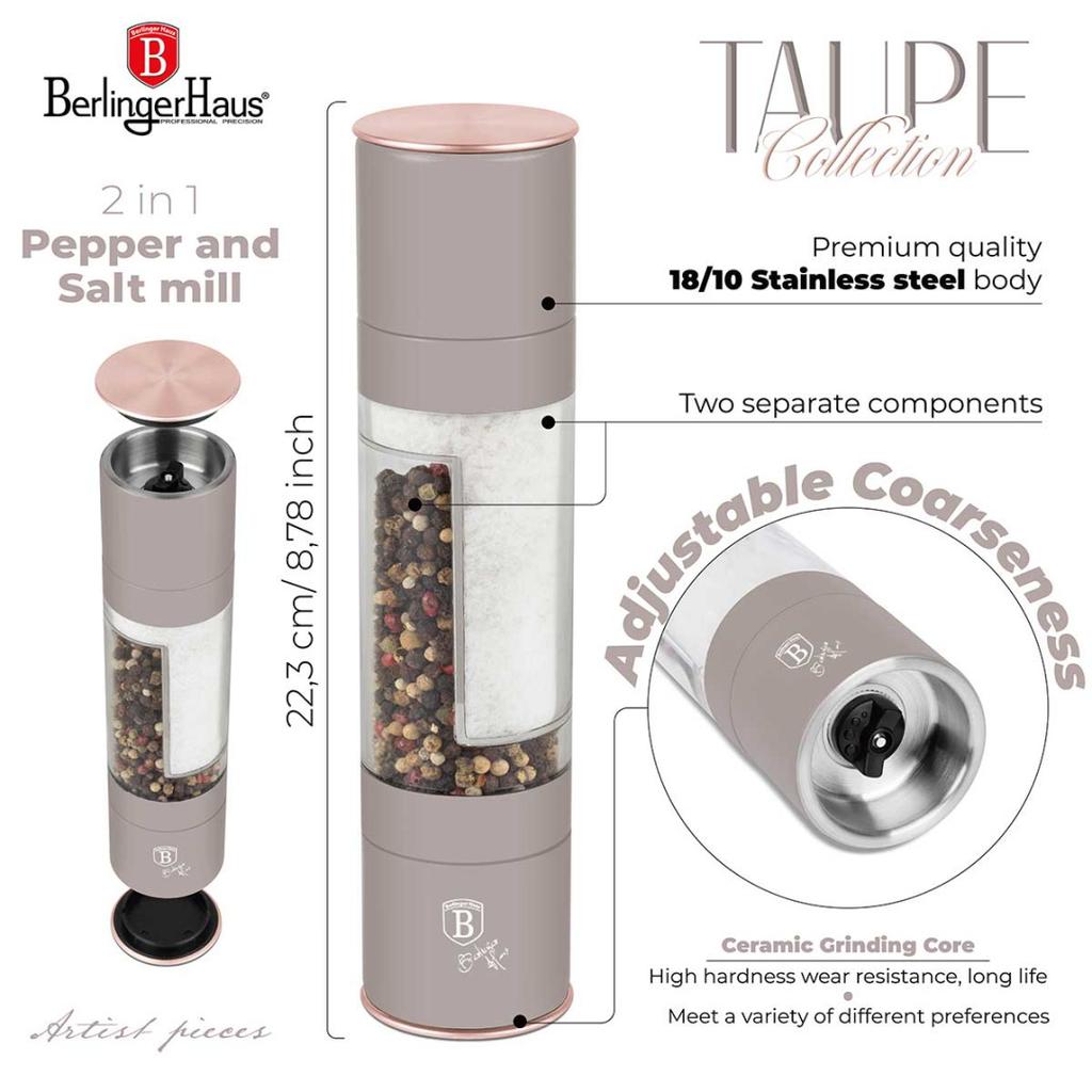 Berlinger Haus Bh-8579 Taupe Peppar- och Saltkvarn