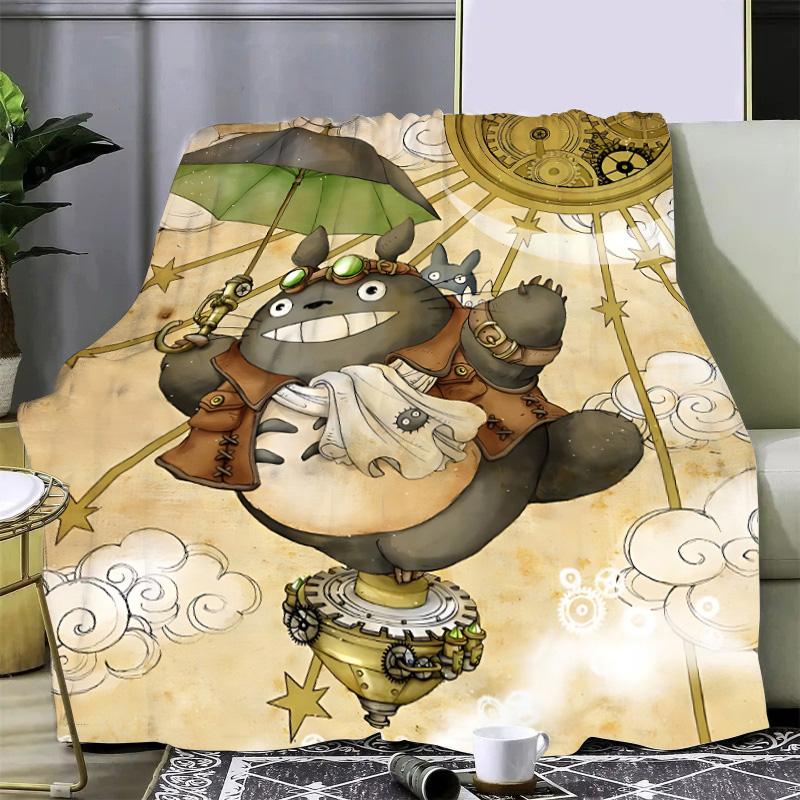 Cartoon Printed Blanket Picnic Blankets Warm Blanket Soft and Comfortable Blanket T-TotoroS Home Travel Birthday Gift