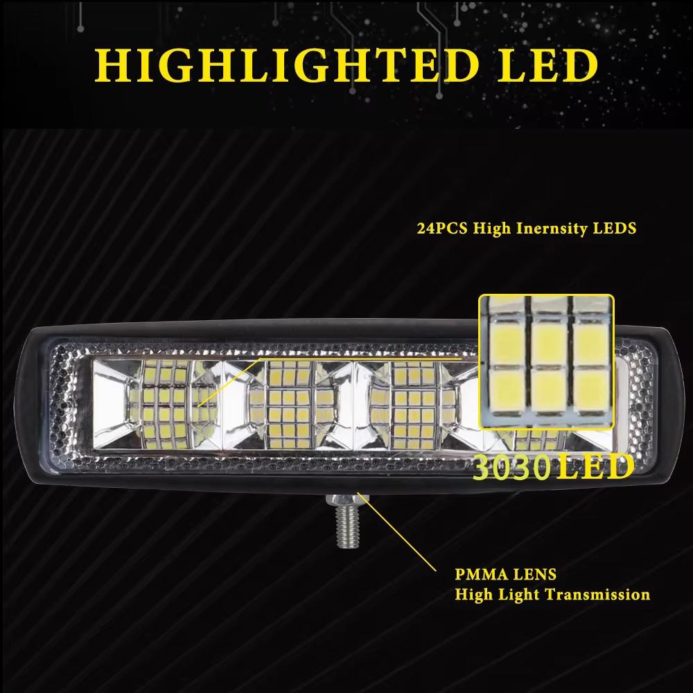 2pcs Motorcycle Headlamps Car Work lights 12V LED Bar Truck Boat Tractor Trailer Off Road Working Light LED spotlight headlamp