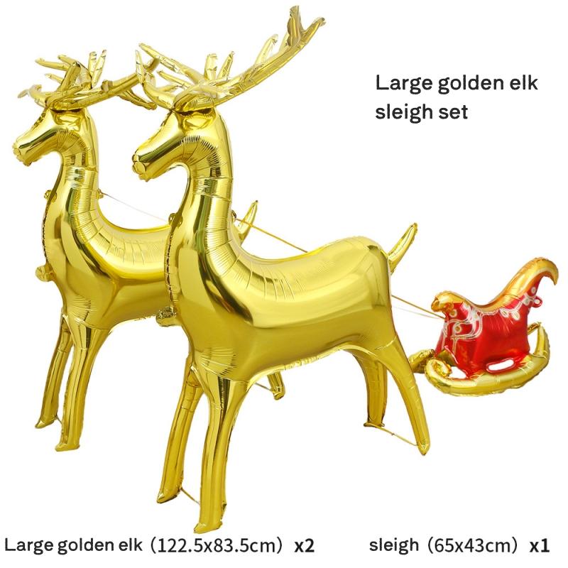 Christmas Deer Balloons Multicolor Standing Animal Balloons Kids Inflatable Toys