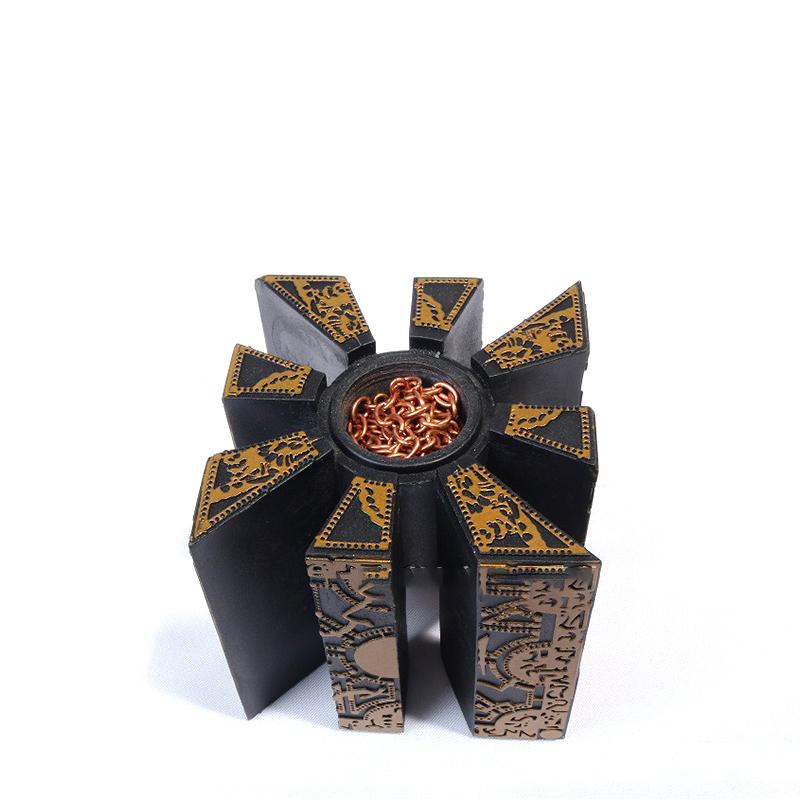 Hellraiser Puzzle Box Puzzle Cube Detachable With Base Deformation Puzzle Lock Box Decoration Terror Figures Film Serie Cube