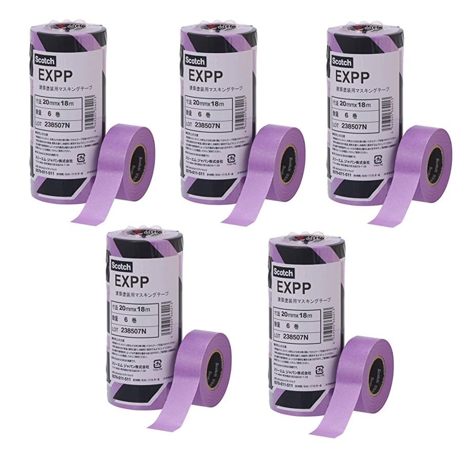 3M Masking Architectural 20mm x 18m 30 Rolls Rolls x 5 EXPP 20X18 Tape, Paint, EXPP, (5-Pack) - (6 Rolls)