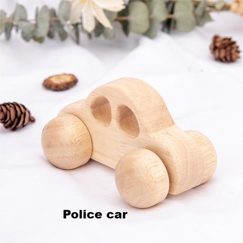Wooden Inertia Handcart Toy for Children Aged 0-3: Grip Training and Play.