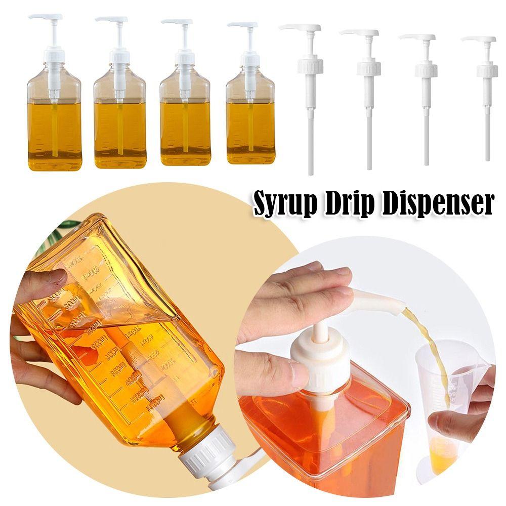 Large Capacity Syrup Drip Dispenser with Scale Lotion Dispensing Bottle Coffee Syrup Press Bottle