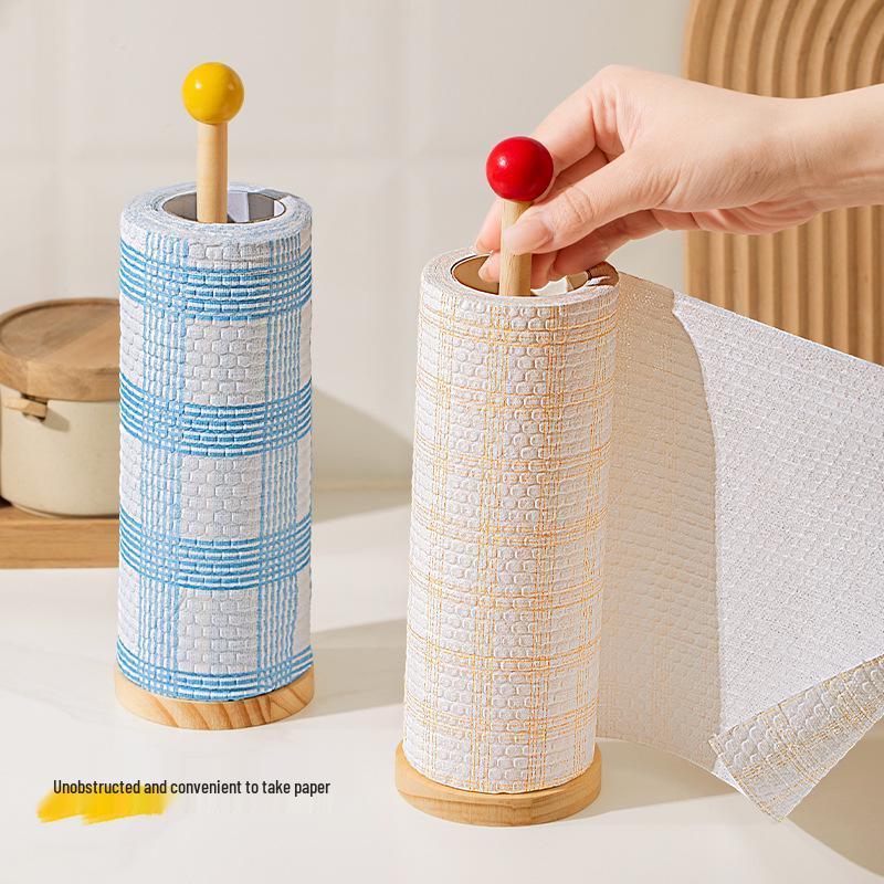 Multifunctional Kitchen Roll and Storage Rack for Paper Towels, Disposable Rags, and Plastic Wrap