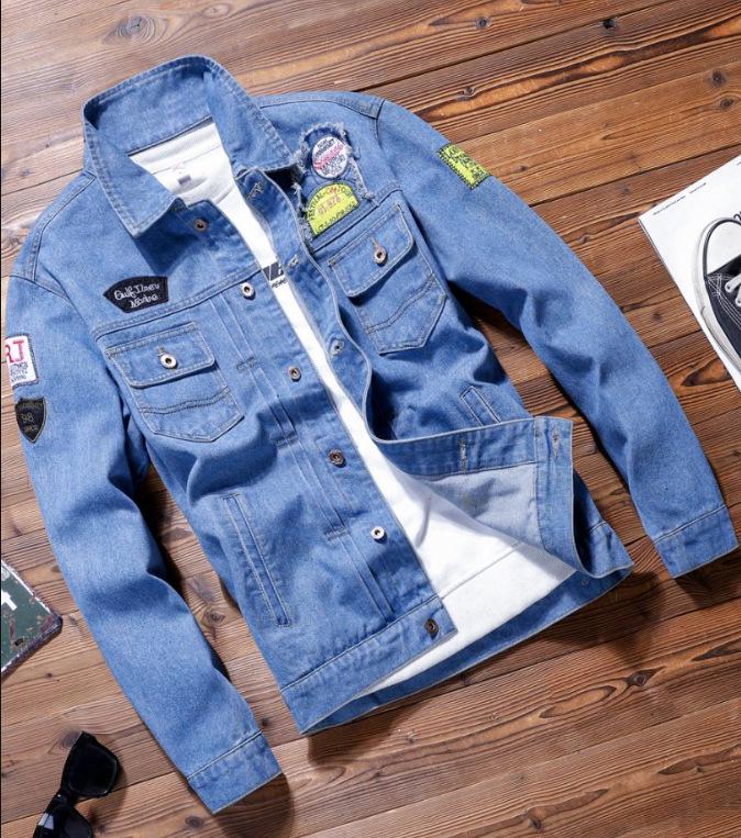 Trendy Autumn/Winter Denim Jacket: Casual, Loose-Fit Korean Style for Students and Couples Medium