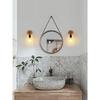 1 Pack/2 Pack Industrial Style, Wood Base Farmhouse Wall Lamp for Living Room, Bedroom, Hallway, Black White