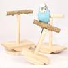 Bird Perches Swing Stand with Easy Installation Tool Wooden Spinnings Perches for Lovebirds and Other Pet Birds