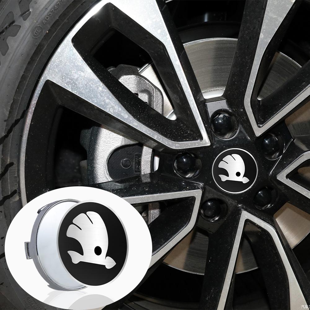 2025 Naujas 4 vnt. 3D 56 mm 65 mm Automobilio emblema Ratlankio centrinės dalies dangtelis Ženkliuko apdangalai Lipdukas Aksesuarai Skoda Octavia Kodiaq VII Scala K