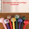26/33cm Long-Handled Wormwood Massage Hammer For Lymphatic Drainage - Manual Full Body & Back Relief, Stress Reduction