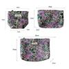 Polyester Canvas Flower Clutch Bag Large Capacity Zipper Closure Cosmetic Storage Pouch Portable Flower Pattern Makeup Bag