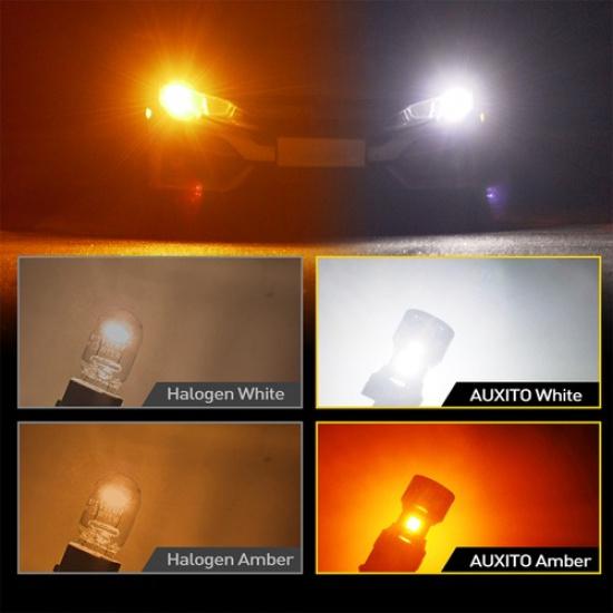 7443 LED Turn Signal Parking/DRL Lights Switchback Amber White CANBUS