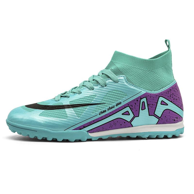 World Cup Thorn 15 Soccer Shoes Men's High Top Spikes Student Children's Boys Training Game Sneakers