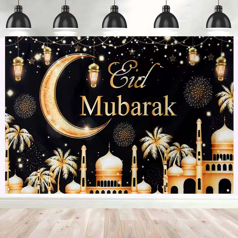 Eid Background Eid Mubarak Ramadan Kareem Backdrop Islam Muslim Party Supplies Eid Al-fitr Gift Ramadan Decoration For Home 2025
