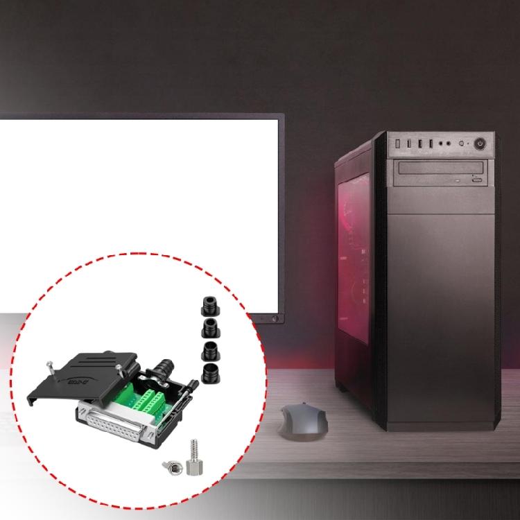 DB25 25Pin AntiCorrosion Terminals Plugs Quick Connect Design Copper Gold Plateds Contacts For Reliable Signal Transfer