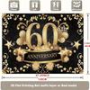 2D Ornate Gold Pattern 60th Anniversary Photo Booth Backdrop