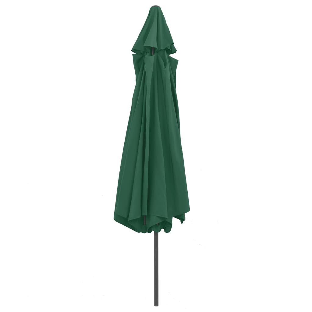 390 Cm Metal Mast Sun Umbrella In Green