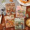 JIANWU Food Research Society Series Vintage Cake Coffee Landscape Material Collage PET Sticker Creative DIY Journal Stationery