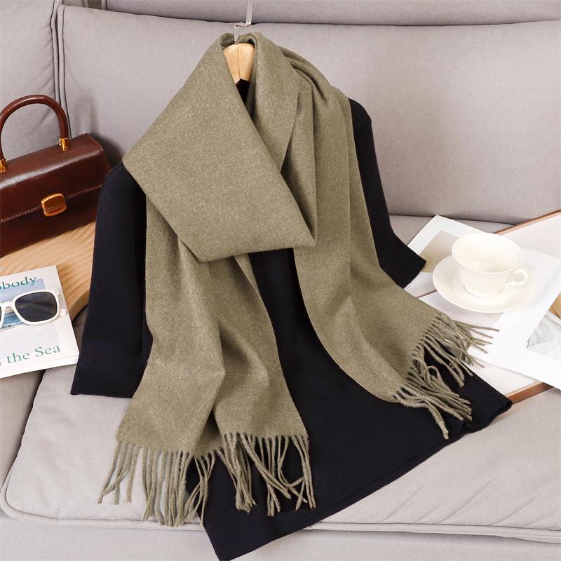 69 Colors Winter Scarf for Women Warm Cashmere Scarves Hijab Solid Lady Long Shawl Wrap Female Pashmina Bandana Poncho Stoles