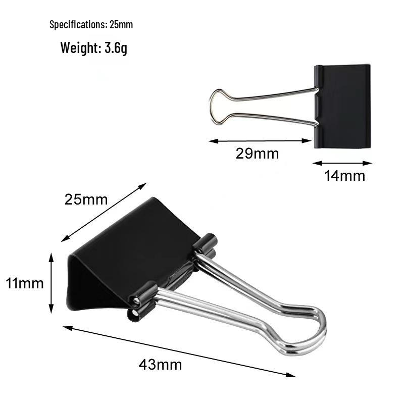 

Чорні та кольорові затискачі-метелики різних розмірів для паперу та рахунків
