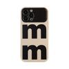 Niche Simple Letter M Suitable for Iphone14 Apple 15 Mobile Phone Case 13Pro Max Personality 11 Trend 16 Soft XR