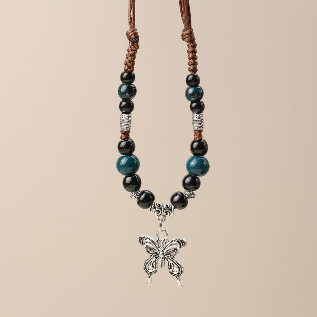 Ceramic Necklace: Luxury Chinese-Style Sweater Chain with Accessories and Ornaments, Women's Colorfast and High-End Feel