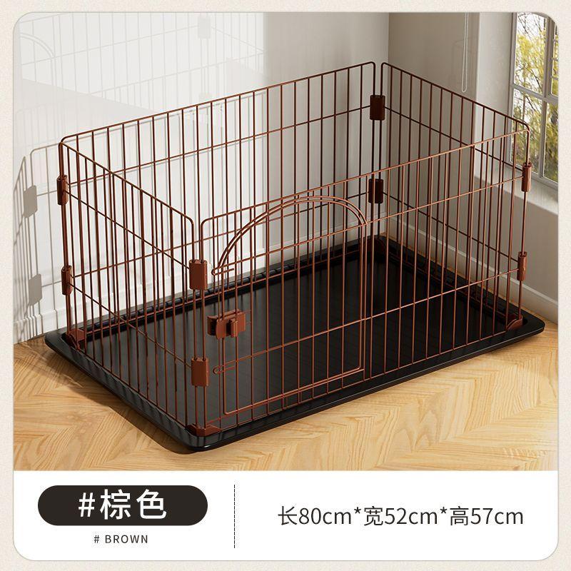 

Dog Crate for Small & Medium Dogs (Teddy, Corgi, Bichon Frise) - Indoor Use with Toilet Compartment, Pet Dog Fence Compatible
