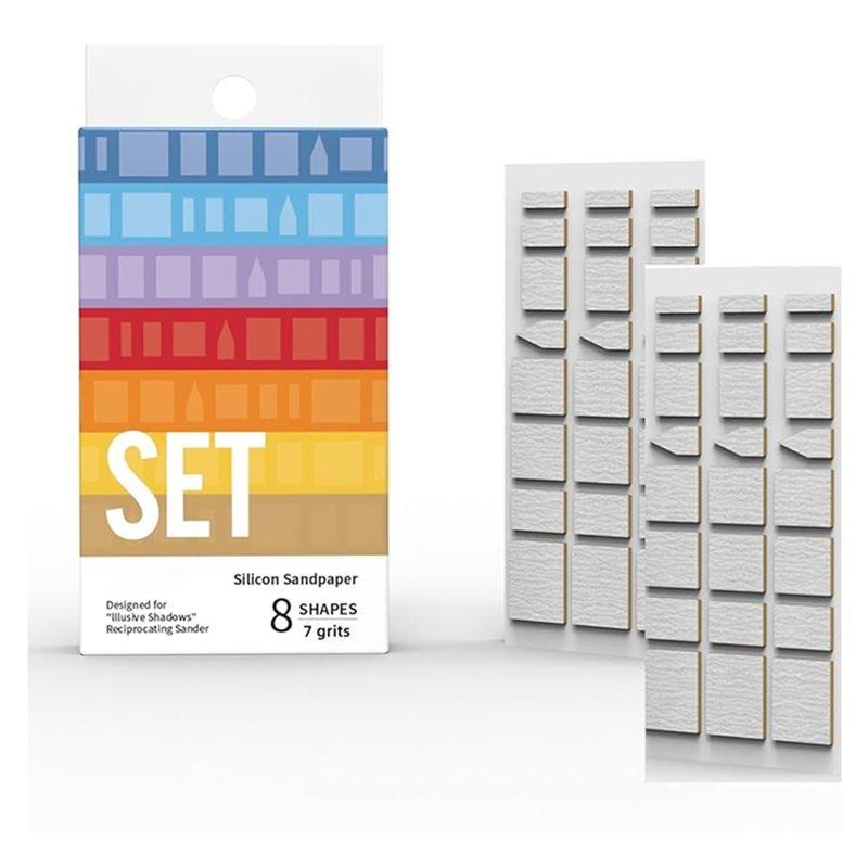 

Electric Sander Reciprocating, 14 Pieces Silicone Sandpaper Refill Pack, 7 Grits 180-1200