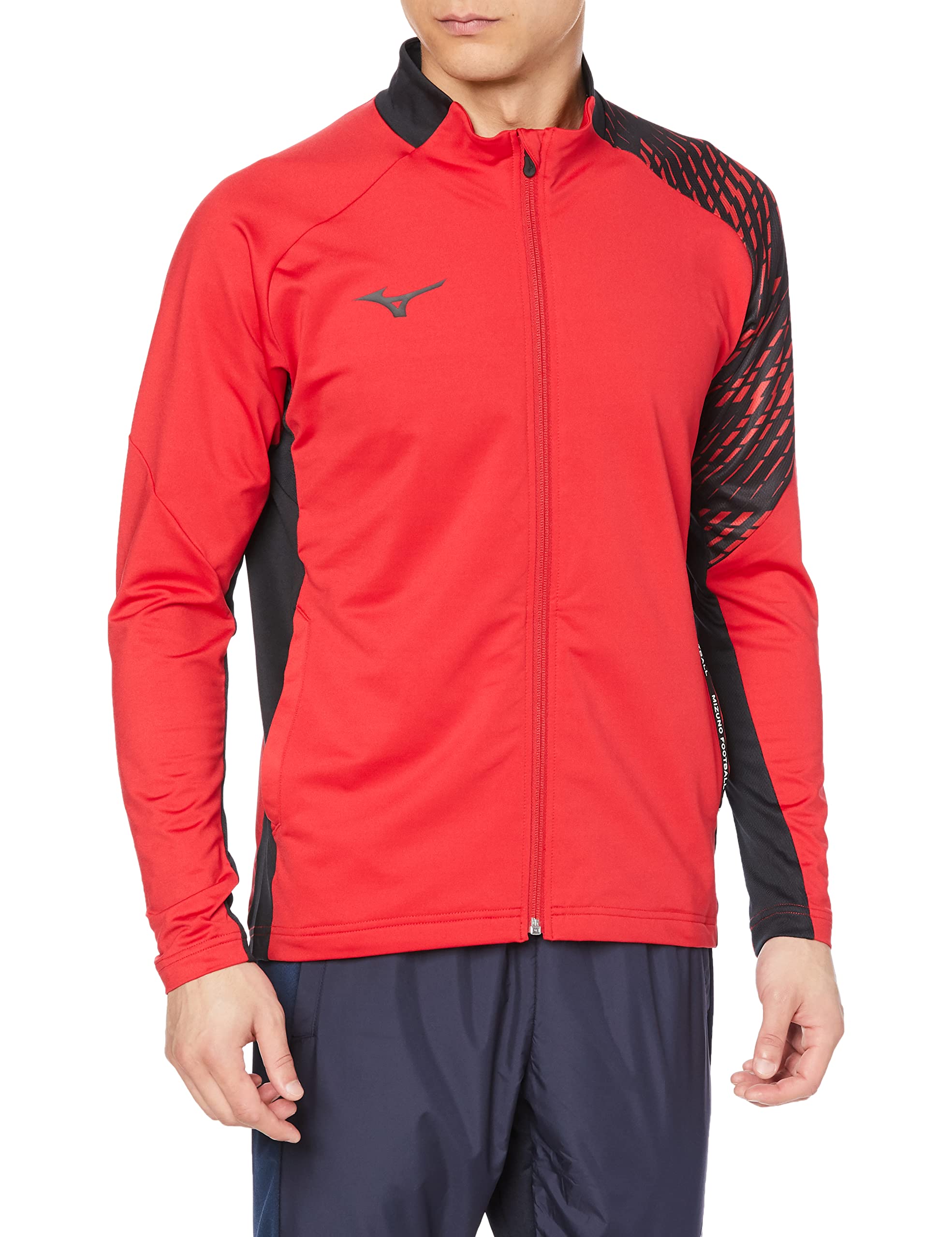 

Mizuno Professional Line Stretch Fleece Shirt Soccer Chinese Size L Jacket, Wear, P2MC1515, Red,