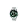 Seiko 5 Sports SBSC019 Men's Mechanical Automatic Watch GMT Function Date Calendar Silver Green Black Stainless Steel