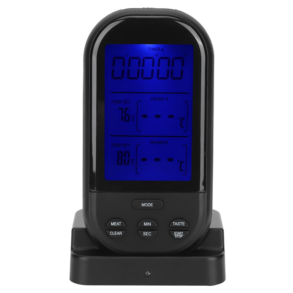 Wireless Remote Food Thermometer with Dual Probe Kitchen Cooking Barbecue Grill Accessory(TSK32B