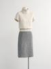 Women's Versatile Liu Liu Style High Neck Short Sleeve Knit Wool Sweater
