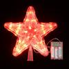 Ornaments Five-pointed Star Lamp Night Light Christmas Tree Top Ornaments LED Glowing Star