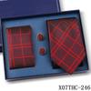 Tie Square Cufflinks 3-Piece Suit Retro Striped Hand Tie High-End Gift Box Set
