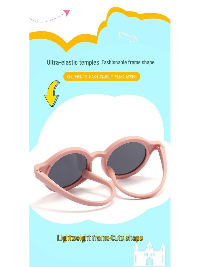 Cartoon Style Polarized Sunglasses for Kids - Soft Silicone, High-End Baby & Toddler Shades