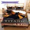 Biancheria da letto con motivo Titanic Set copripiumino Federe Decorazione per la casa Regalo (1 * copripiumino + 2 * federa, senza nucleo)