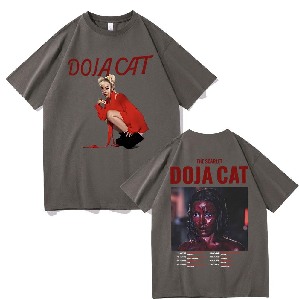 Rapper Doja Cat Candy The Scarlet Graphic Print Tshirt Unisex's Cotton Oversized T-shirt Unisex Women Fashion Hip Hop Vintage T Shirts