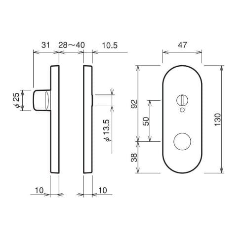 Kawaguchigiken Lever Handle, High Lever Lock, Blister Pack, Satin Gold, DAL-32-4K13-SG