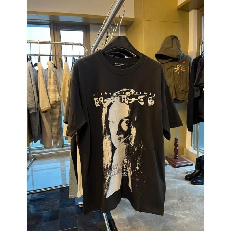 Unisex Streetwear Graphic Tee Oversized Cotton Short Sleeve T-Shirt Youth Casual Wear