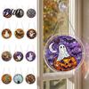 Cute Spooky Puzzle Halloween Acrylic Suncatcher Window Hanging,7.87 Inch Sun Catcher Themed Gift Idea Decoration Ornament Ideal for Gifting and Home