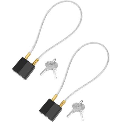 QWORK Motorcycle Helmet Lock,1 Package Keyed Similar Key Lock and Cable Universal Motorcycle Bicycle Helmet Luggage Safety