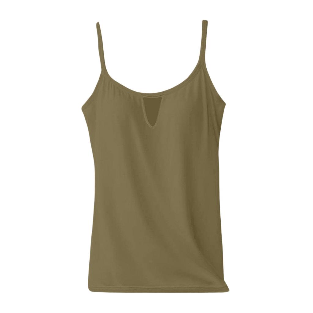 Women's Solid Color Camisole With Removable Padded Sexy Plus Size Underwear