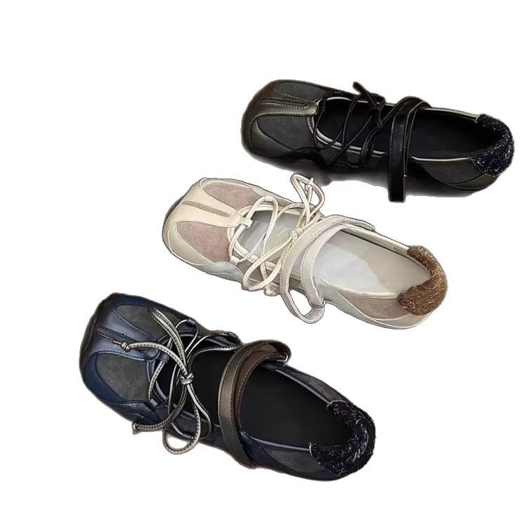 Casual shoes ballet shoes bow Mary Jane women's shoes soft sole shallow mouth retro French new star same style