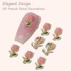10Pcs Metal Tulips Nail Art Charms, 3D French Floral Flower Jewelry for Manicure Designs Decoration