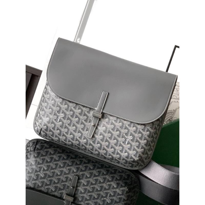 Bolsa Mensageiro Transversal Pied de Poule - Unissex em Cinza, Preto, Azul Marinho